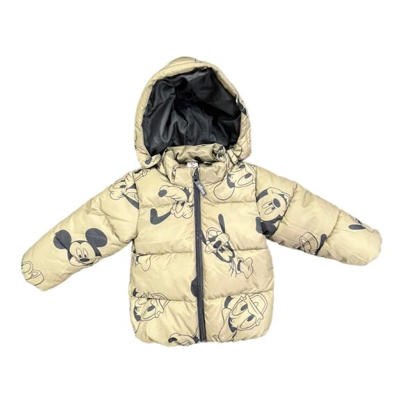 Disney H&M Brown Puffer Jacket Size 24 Months